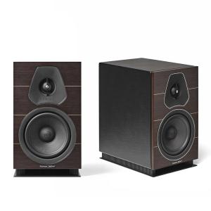 A pair of wenge colored Sonus Faber Lumina II Bookshelf speakers